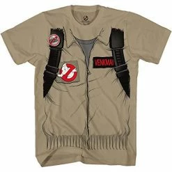 Mad Engine Ghostbuster Adult Short Sleeve Costume T-shirt With Back Print Classic Comedies 5 Mad Engine Ghostbuster Adult Short Sleeve Costume T-shirt With Back Print Classic Comedies