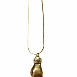 Costume Agent Rocky Golden Glove Pendant 18 Inch Chain Necklace