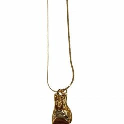 Costume Agent Rocky Golden Glove Pendant 18 Inch Chain Necklace