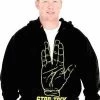 Mighty Fine Spock Hand Live Long And Prosper Hooded Zip Up Sweatshirt Sweaters & Sweatshirts