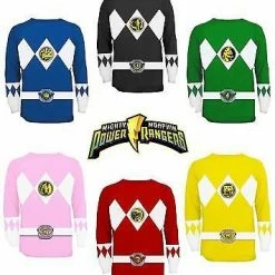 Mighty Fine Shirts / Tops The Power Rangers Long Sleeve Costume T-shirt And Gloves