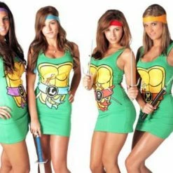 Mighty Fine Dresses / Leggings TMNT Sexy Tunic Tank Dresses
