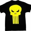 Mad Engine The Punisher Yellow Skull Logo T-shirt