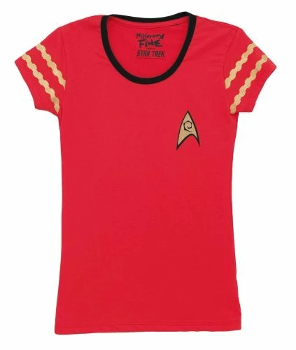 Mighty Fine Women's Shirts Star Trek Starfleet Uniform Logo T-Shirt 5 Mighty Fine Women's Shirts Star Trek Starfleet Uniform Logo T-Shirt
