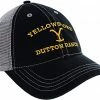 Changes Yellowstone Dutton Ranch Mesh Trucker Hat Blk/Gry Hats 1 Changes Yellowstone Dutton Ranch Mesh Trucker Hat Blk/Gry Hats