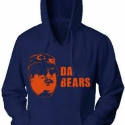 Art Box Sweaters & Sweatshirts Da Bears Chicago SNL Navy Adult Hoodie Sweatshirt