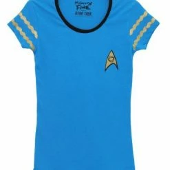Mighty Fine Women's Shirts Star Trek Starfleet Uniform Logo T-Shirt