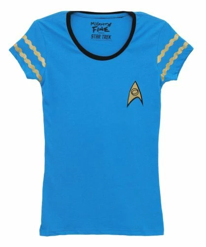 Mighty Fine Women's Shirts Star Trek Starfleet Uniform Logo T-Shirt 4 Mighty Fine Women's Shirts Star Trek Starfleet Uniform Logo T-Shirt