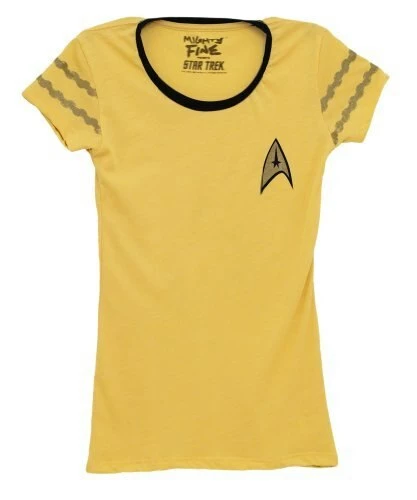 Mighty Fine Women's Shirts Star Trek Starfleet Uniform Logo T-Shirt 3 Mighty Fine Women's Shirts Star Trek Starfleet Uniform Logo T-Shirt