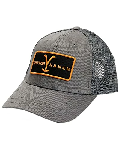 Changes Hats Grey Yellowstone Dutton Ranch Logo Mesh-Back Hat 3 Changes Hats Grey Yellowstone Dutton Ranch Logo Mesh-Back Hat