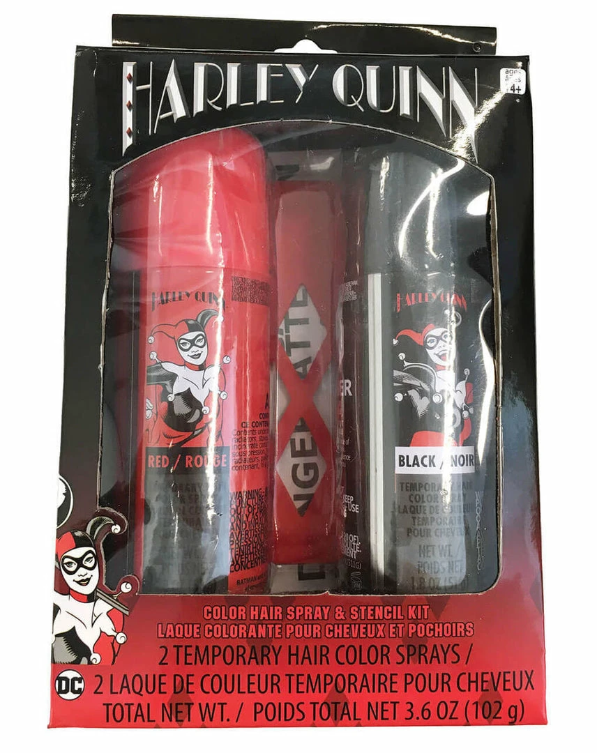 GBG Harley Quinn Red And Black Hair Spray Kit Accessories / Footwear 3 GBG Harley Quinn Red And Black Hair Spray Kit Accessories / Footwear