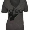 Awake/Jem Glee Hand V-Neck Acid Washed T-shirt 1 Awake/Jem Glee Hand V-Neck Acid Washed T-shirt