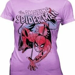 Awake Spider-Man Climb Juniors Lilac T-shirt Shirts / Tops