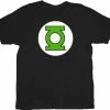 Graphits Designs Green Lantern Logo Black Adult T-shirt Shirts / Tops