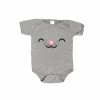 Ripple Junction Soft Kitty Face Costume Ash Grey Infant Baby Onesie Romper