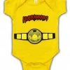 Costume Agent Hulkamania World Champ Yellow Romper Kids / Infants