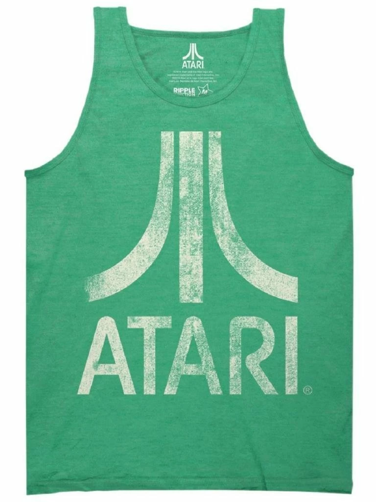 Ripple Junction Atari Distressed Logo Adult Tank Top Tank Tops 4 Ripple Junction Atari Distressed Logo Adult Tank Top Tank Tops