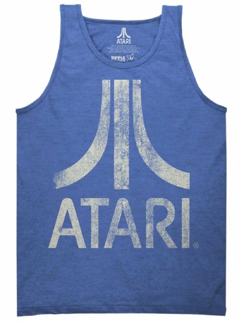 Ripple Junction Atari Distressed Logo Adult Tank Top Tank Tops 3 Ripple Junction Atari Distressed Logo Adult Tank Top Tank Tops