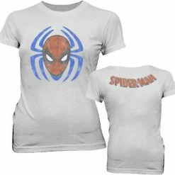 Mighty Fine Shirts / Tops Spider-Man Sense Spider Face Distressed Cement T-shirt