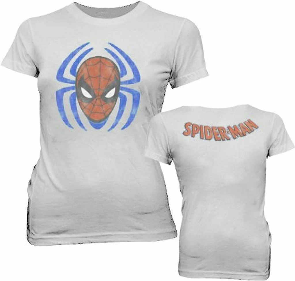 Mighty Fine Shirts / Tops Spider-Man Sense Spider Face Distressed Cement T-shirt 3 Mighty Fine Shirts / Tops Spider-Man Sense Spider Face Distressed Cement T-shirt