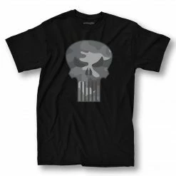 Mighty Fine The Punisher Camo Logo T-shirt Shirts / Tops