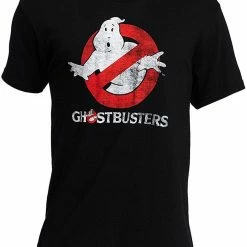 Mad Engine Shirts / Tops Ghostbusters Faded Logo To Go Black T-Shirt