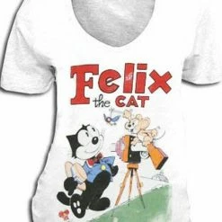 Life Clothing Shirts / Tops Felix The Cat Distressed Camera Photo Shoot V-Neck T-shirt