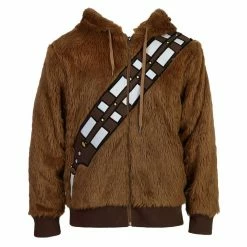 Mighty Fine Chewbacca Faux Fur Costume Zip Up Sweatshirt Sweaters & Sweatshirts
