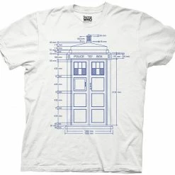 Guerilla Graffix Doctor Who Police Box Tardis Blueprint T-shirt Shirts / Tops