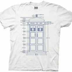 Guerilla Graffix Doctor Who Police Box Tardis Blueprint T-shirt Shirts / Tops
