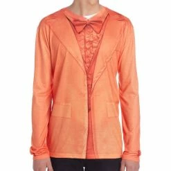 Faux Real Shirts / Tops Mens Faux Tuxedo Long Sleeve Tee