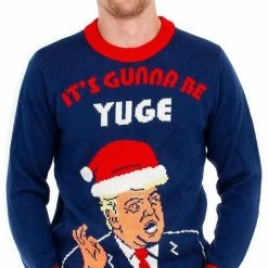 Costume Agent Trump It's Gunna Be Yuge Ugly Christmas Sweater Sweaters & Sweatshirts