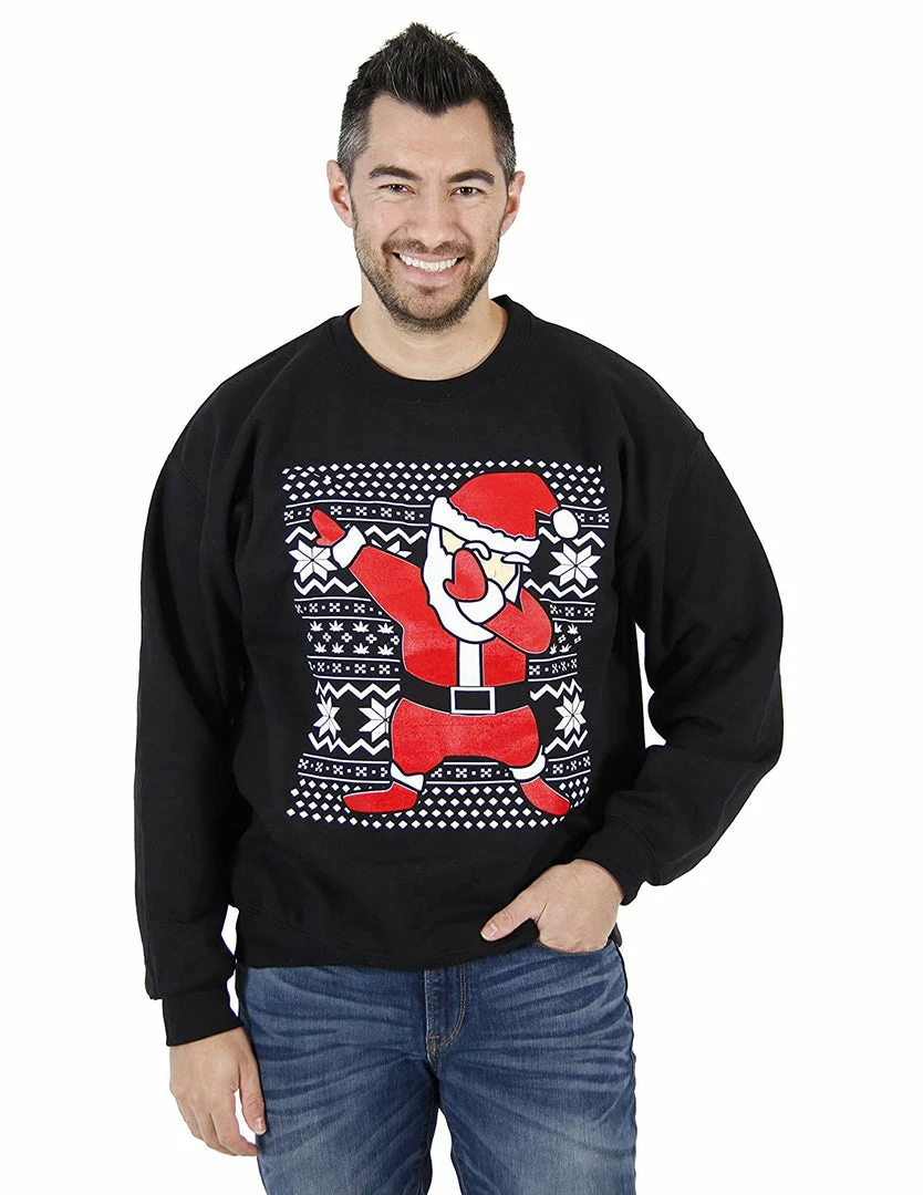 Costume Agent Dabbing Santa Ugly Christmas Sweatshirt 4 Costume Agent Dabbing Santa Ugly Christmas Sweatshirt