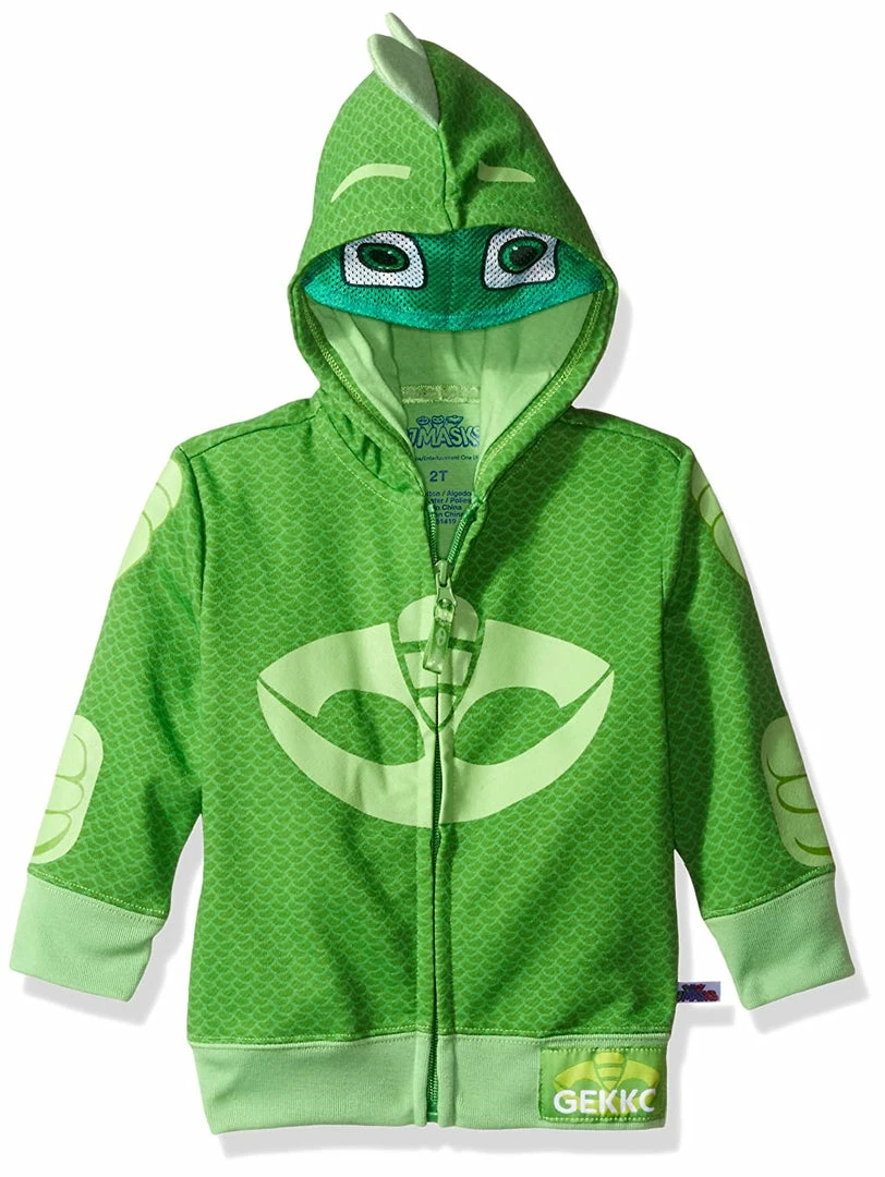 Happy Threads PJ Masks Toddler's Zip-Up Mask Hoodie Hoodies 4 Happy Threads PJ Masks Toddler's Zip-Up Mask Hoodie Hoodies