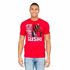 C-Life Group Marvel Comics Deadpool Sushi Red T-shirt Shirts / Tops