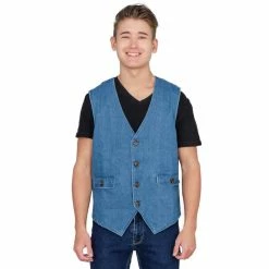 Vendor-unknown Adult Halloween Costume Uncle Rico Jeans Vest