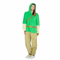 Vendor-unknown Pajamas / Underwear The Legend Of Zelda Link Green Costume Jumpsuit