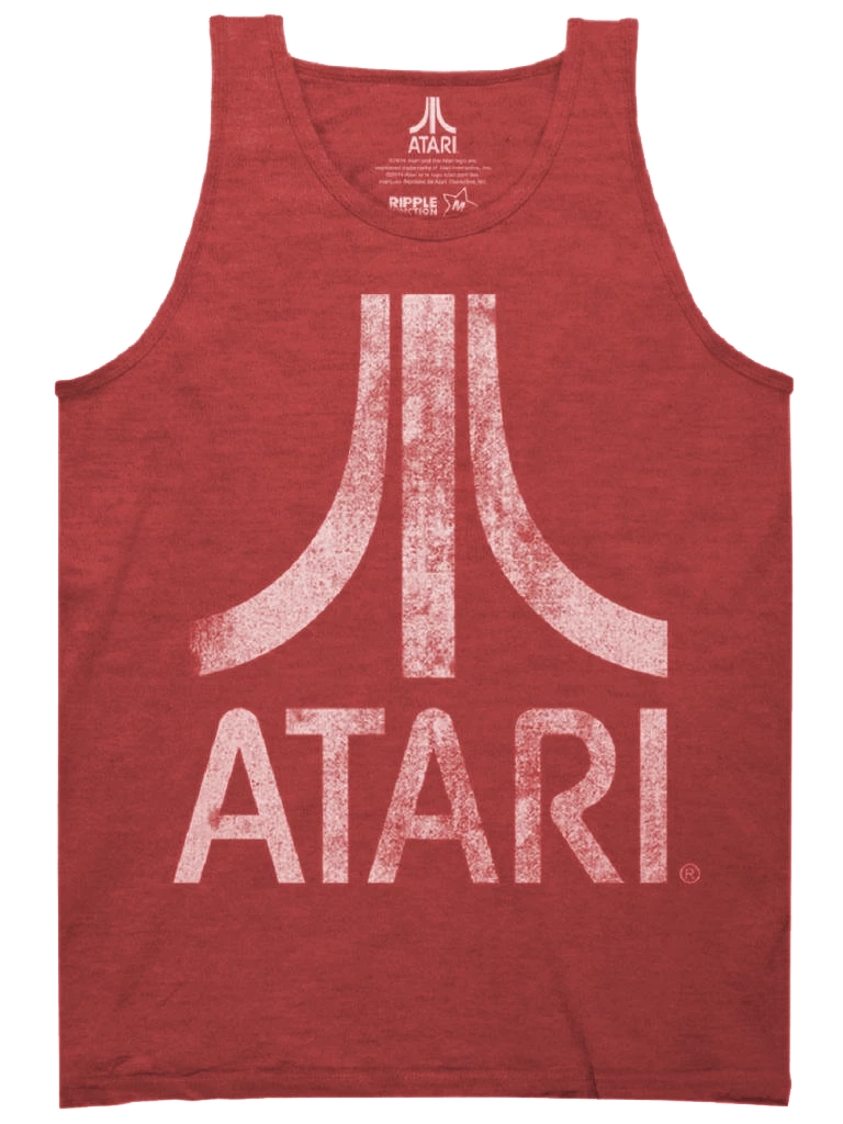 Ripple Junction Atari Distressed Logo Adult Tank Top Tank Tops 5 Ripple Junction Atari Distressed Logo Adult Tank Top Tank Tops