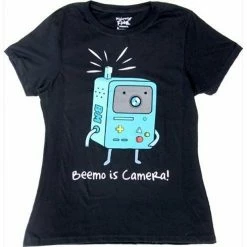 Mighty Fine Beemo Is Camera Juniors Black T-shirt