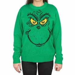 Hybrid Apparel Sweaters & Sweatshirts Big Face Grinch Sweater