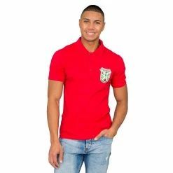 Ripple Junction Bushwood Mens Red Polo Tee Shirts / Tops