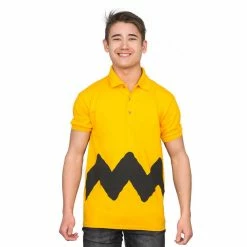 Art Box Charlie Brown Polo Button Up Costume T-Shirt