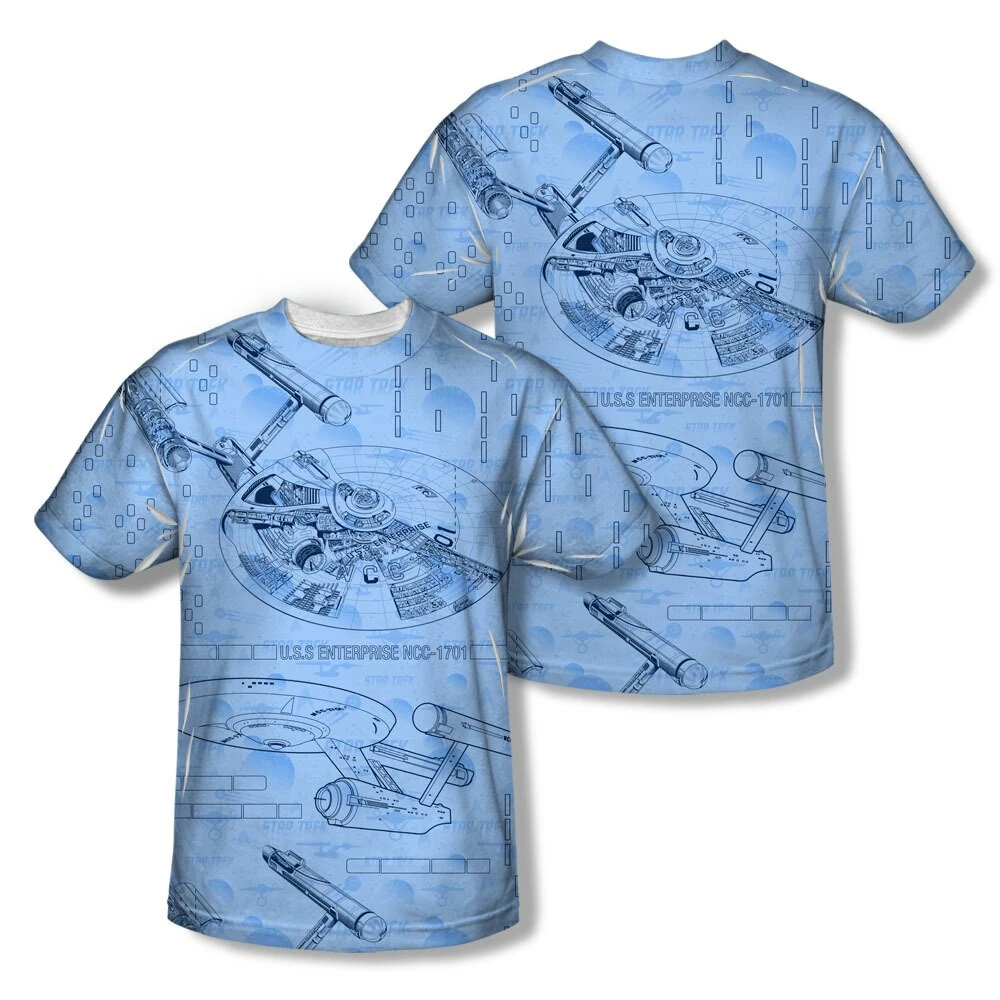 Trevco Star Trek U.S.S Enterprise NCC-1701 Sublimation T-Shirt 3 Trevco Star Trek U.S.S Enterprise NCC-1701 Sublimation T-Shirt