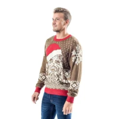 Junk Food Chewbacca Big Face With Santa Hat Ugly Christmas Sweater Sweaters & Sweatshirts