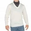 Costume Agent MOVIES Crazy Cousin White V-Neck Sweater With Black Dickey