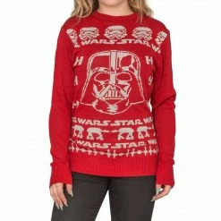 Hybrid Apparel Sweaters & Sweatshirts Darth Vader Adult Red Sweater
