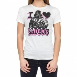 Fifth Sun Darth Vader Pink And Black Print I Heart Bad Boys T-shirt Shirts / Tops