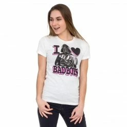 Fifth Sun Darth Vader Pink And Black Print I Heart Bad Boys T-shirt Shirts / Tops