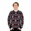 Mighty Fine Deadpool Holiday Snow Stripes Ugly Christmas Sweater Sweaters & Sweatshirts