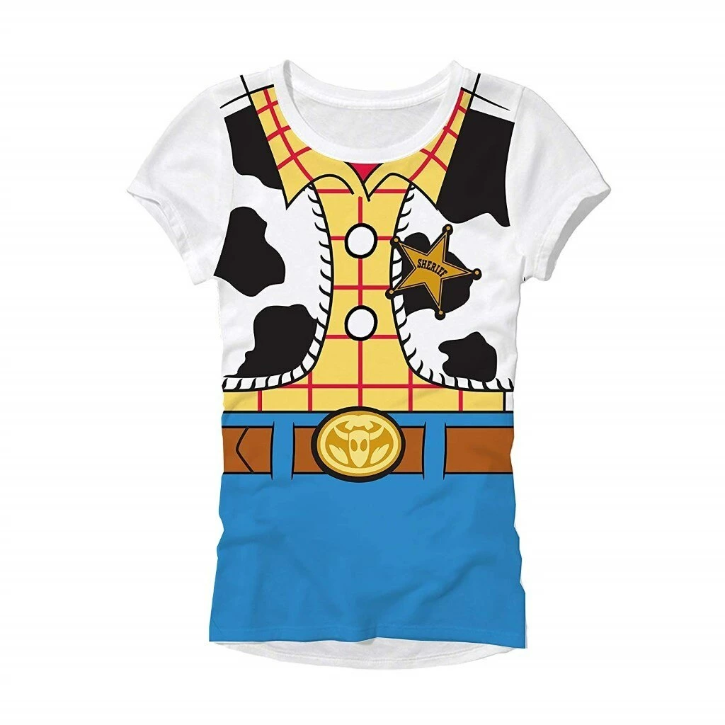 Mad Engine MOVIES Toy Story Woody Costume Juniors T-Shirt 3 Mad Engine MOVIES Toy Story Woody Costume Juniors T-Shirt